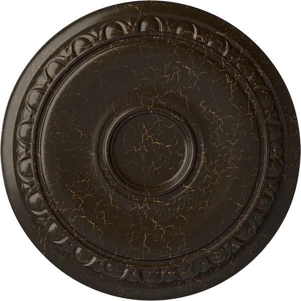 Ekena Millwork Caputo Ceiling Medallion (Fits Canopies up to 6"), 24 1/4"OD x 1 1/2"P, Stone Hearth Crackle CM24CASHC - main